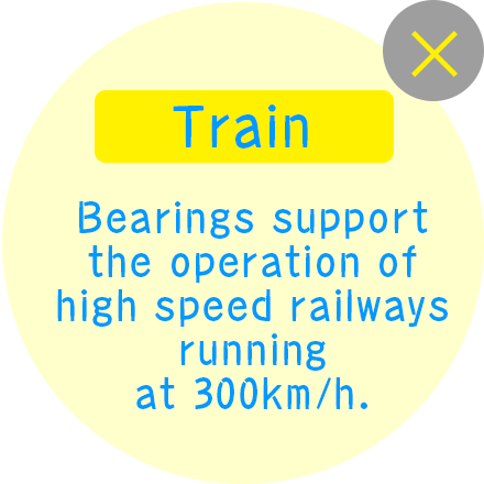 電車 時速300ｋｍで走る高速鉄道の走行も支えています。