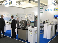 Photo: The NTN-SNR display booth exhibits an Intelligent In-wheel