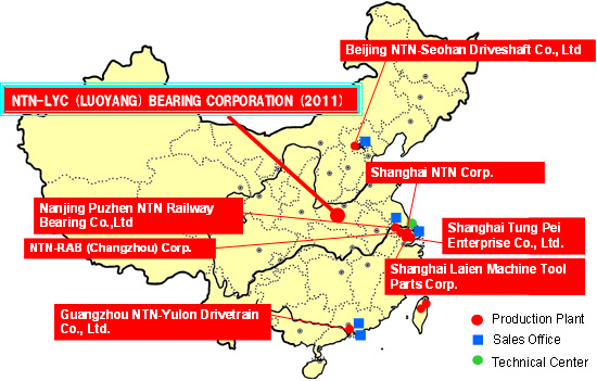 Figure: NTNNTN's production bases in China