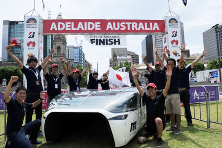The Kogakuin University solar car project finished in second place