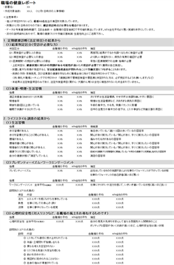 配布している職場の健康レポート