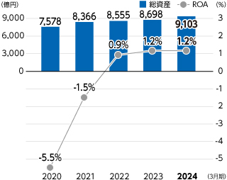 グラフ：総資産／ROA