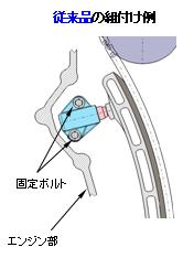 写真：従来品の組付け例