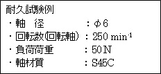 耐久試験例