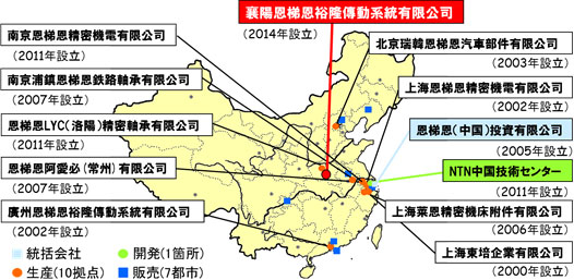 中国における拠点