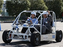 インホイールモータ搭載二人乗り試験用EV