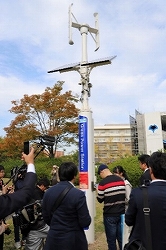 想定被災地(大阪大学吹田キャンパス)の独立電源装置より被災状況を発信