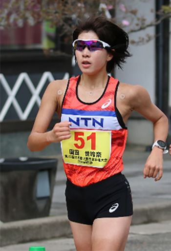 第107回日本陸上競技選手権大会レース中の園田選手