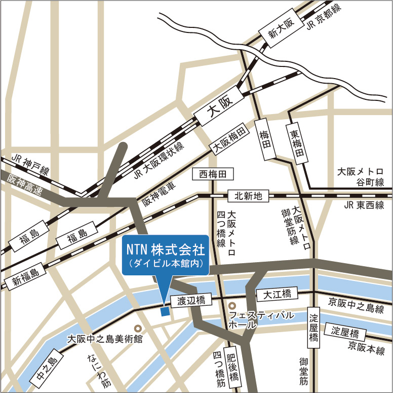 画像：新本社アクセスマップ