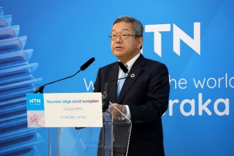 写真:NTN CEO・鵜飼英一による挨拶