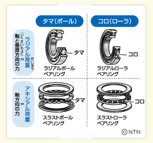 タマ（ボール）・コロ（ローラ）