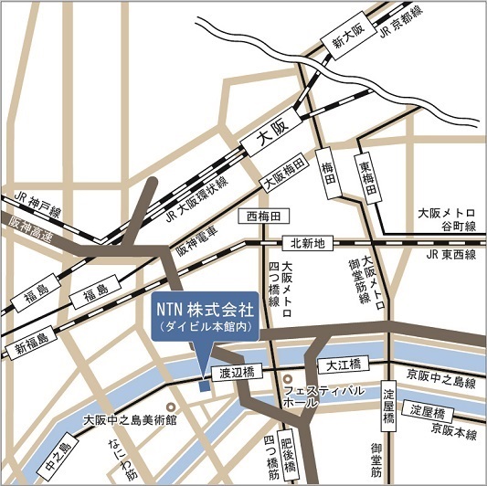 NTN株式会社（本社）への地図